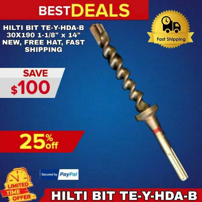 HILTI BIT TE-Y-HDA-B 30X190 1-1/8" x 14" NEW