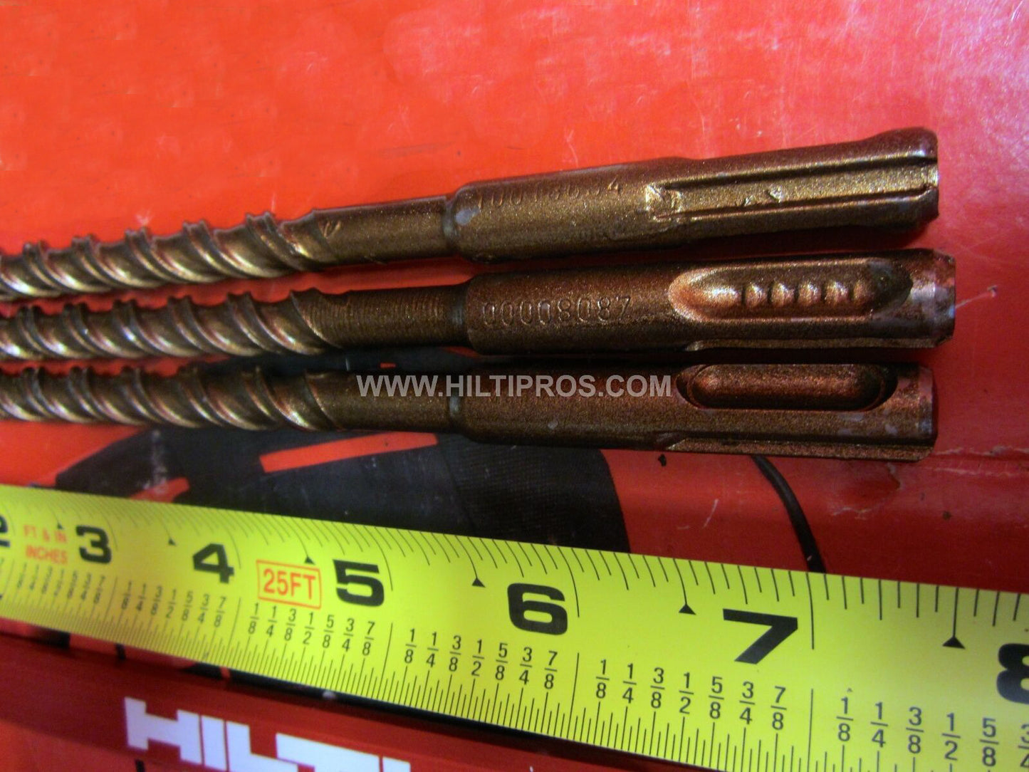 HILTI TE-CX 3/8" X 8", SET OF 3, PREOWNED, MINT CONDITION, FREE PENCIL,FAST SHIP