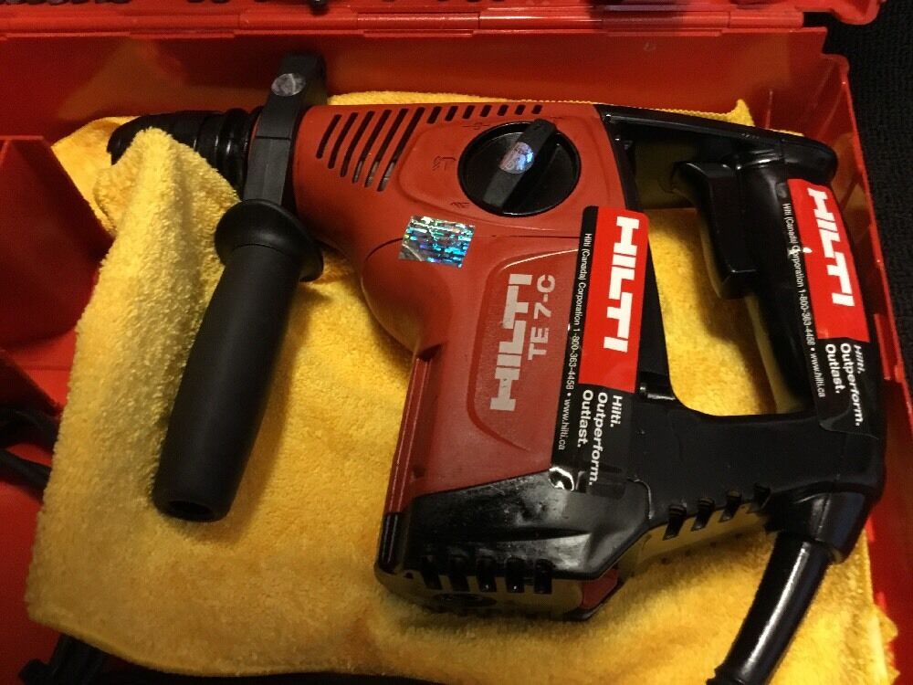 HILTI TE 7-C, PREOWNED, FREE LASER METER, BITS,  CHISEL, LOT OF EXTRA