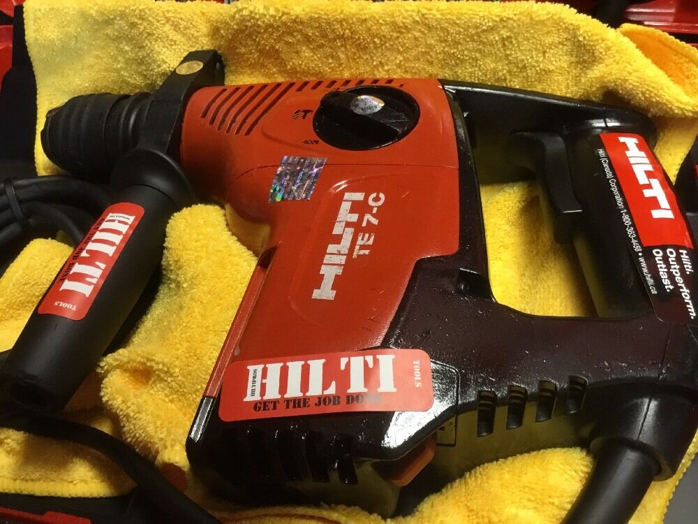 HILTI TE 7-C DRILL, PREOWNED, FREE ANGLE GRINDER, FREE BITS