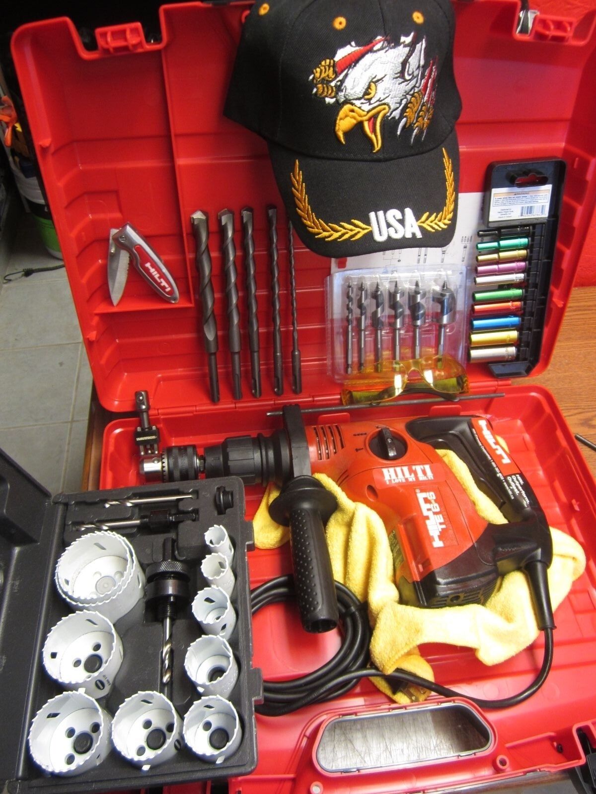 HILTI TE 6-S DRILL, WOODCHUCK SET, TONS OF FREE EXTRAS, COMPLETE