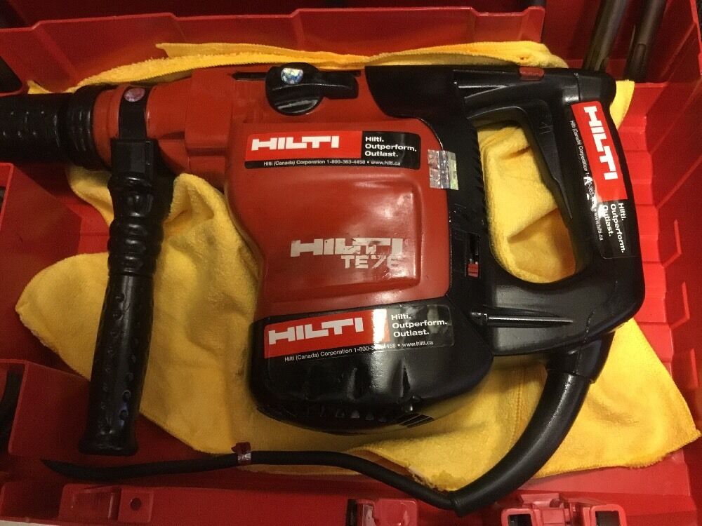 HILTI TE 76 PREOWNED, FREE HILTI GRINDER, BITS, A LOT OF EXTRAS, FAST SHIP