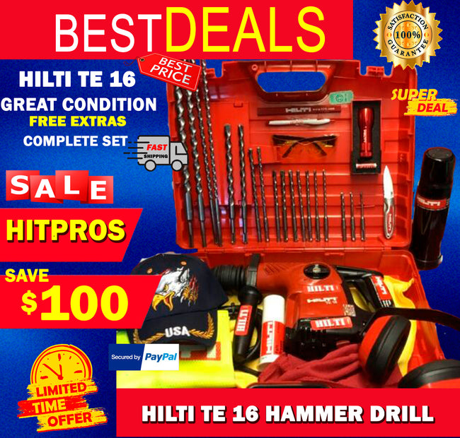 HILTI TE 16,GREAT CONDITION, PREOWNED, FREE EXTRAS