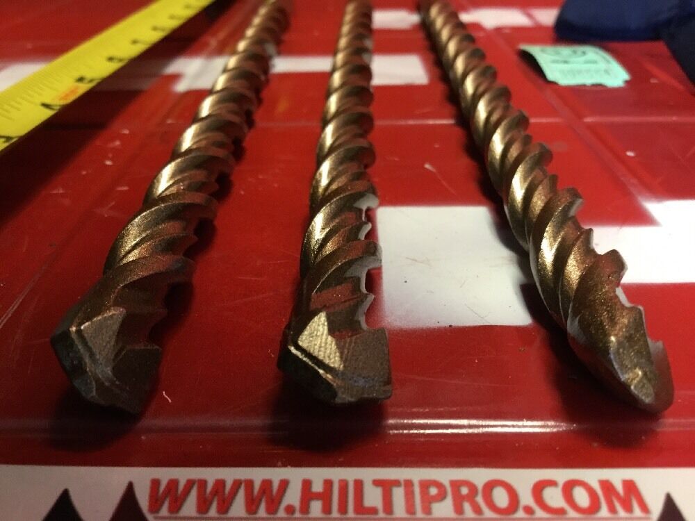 HILTI DRILL BIT 1/2" X 12" SDS PLU SET OF 3,