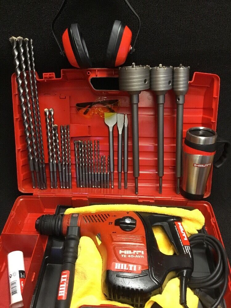 HILTI TE 40-AVR, PREOWNED, FREE BITS & CHISEL, COFFEE MUG