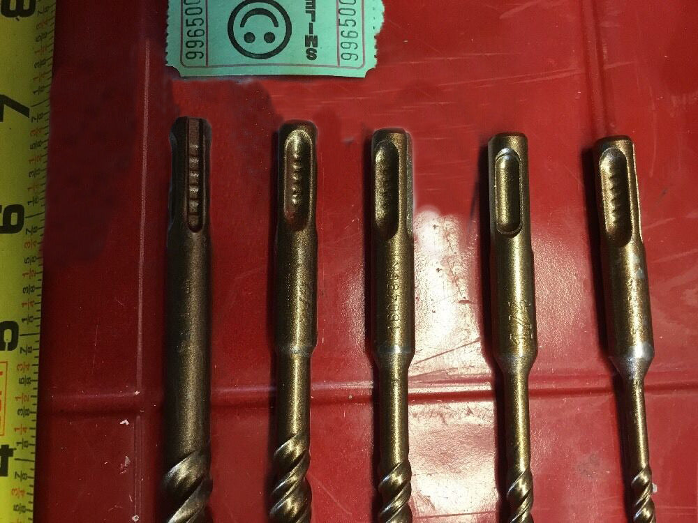 HILTI TE-CX 1/2", 1/4", 3/8", 3/16", 5/16" SDS PLUS, SET OF 5, HAT, FAST SHIP