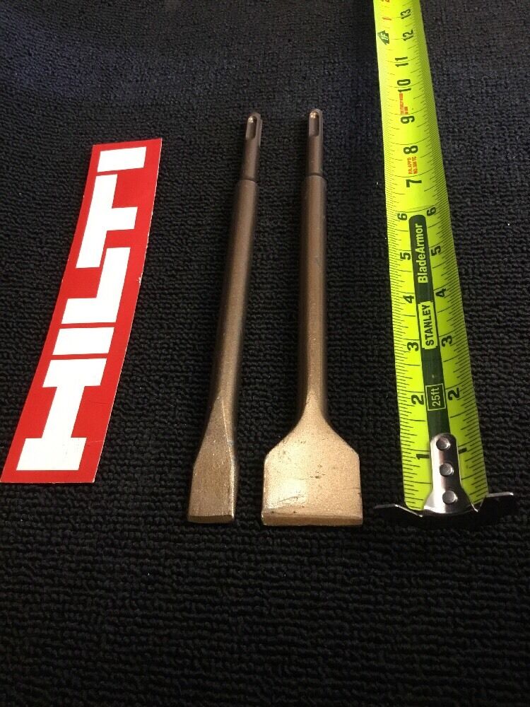 HILTI SDS PLUS CHISEL FLAT 2" X 9-3/4" AND 3/4" X 9-7/8" PREOWNED