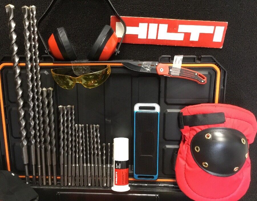 HILTI TE 35 HAMMER DRILL, PREOWNED, FREE SPEAKER,  BITS, EXTRAS