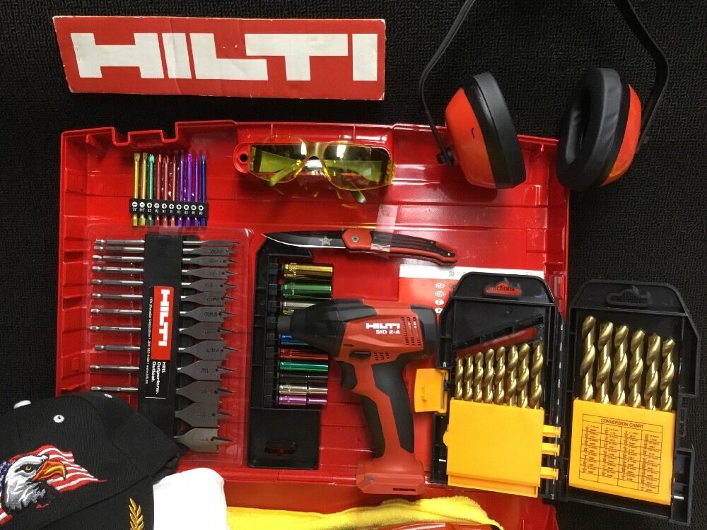 HILTI SF 150-A CORDLESS DRILL SET, PREOWNED, FREE BITS, HILTI SID 2-A,