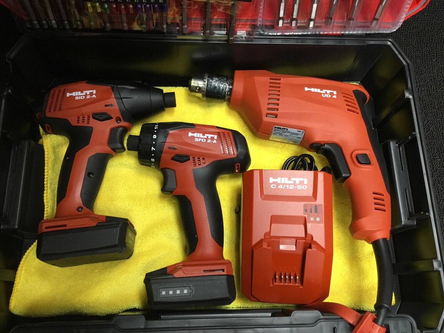 HILTI UD 4 HAMMER DRILL, SID 2-A, SFD 2-A, 2 BATTERIES, ALL NEW, FAST SHIP