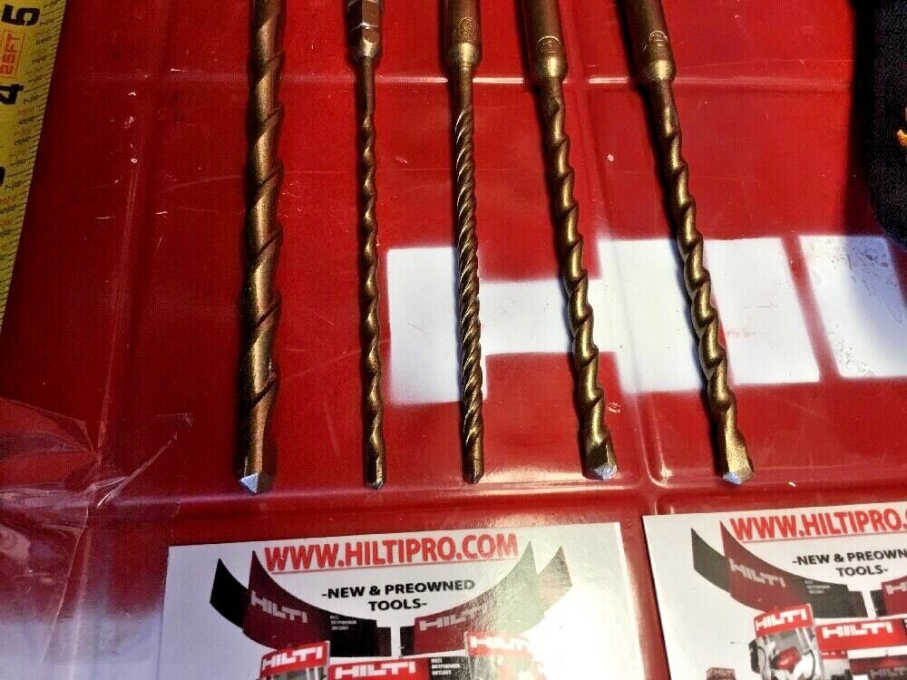 HILTI DRILL BIT 1/4", 3/8" SDS PLUS, SET OF 5,