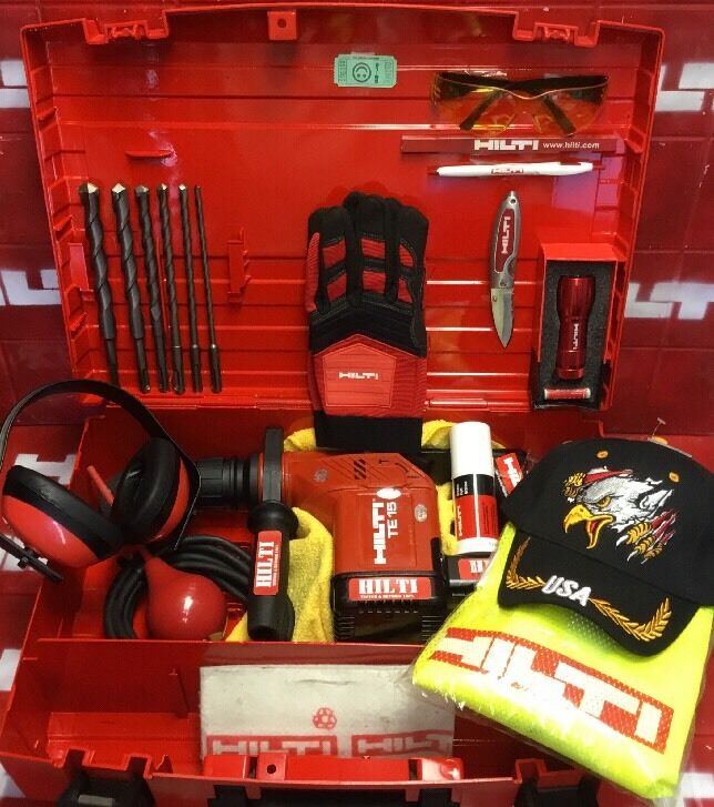 HILTI TE 15 HAMMER DRILL, FREE LASER METER, BITS, EXTRAS