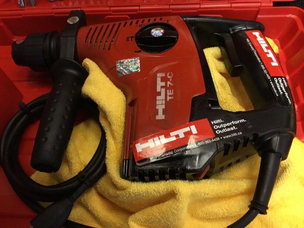 HILTI TE 7-C, PREOWNED, FREE LASER METER, BITS AND CHISELS