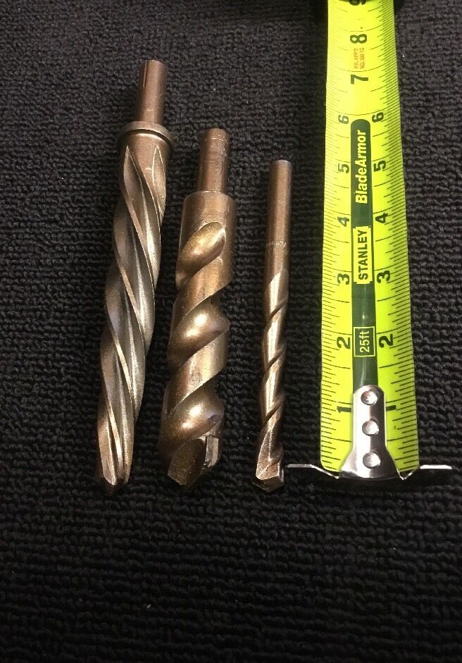 HILTI-BOSH SET OF PERCUSSION BIT 7/8", 1/2", 3/8",PREOWNED, FREE HAT