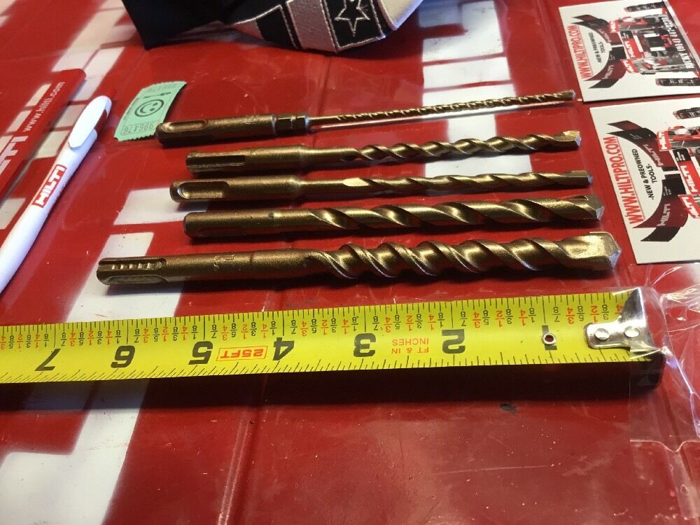 HILTI DRILL BIT 1/2", 3/8", 1/4" SDS PLUS, SET OF 5,