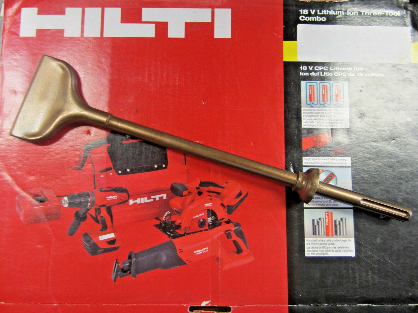 HILTI 19 IN. SELF-SHARPENING WIDE FLAT CHISEL SPM 12 / 50 BRAND NEW,