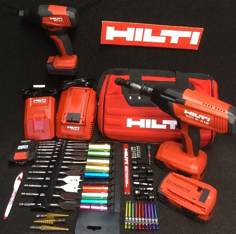 HILTI SID 8-A18 CORDLESS DRIVER, NEW, FREE HILTI SID 2-A, COMPLETE SET