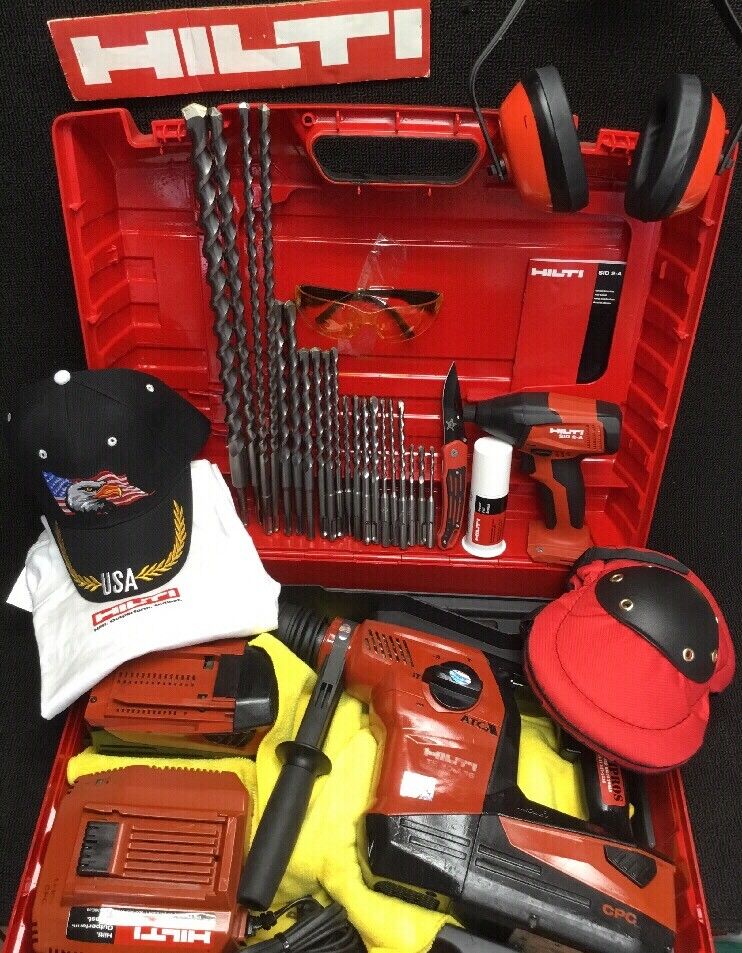 HILTI TE 30-A36 HAMMER DRILL, PREOWNED, FREE SID 2-A, BITS, EXTRAS