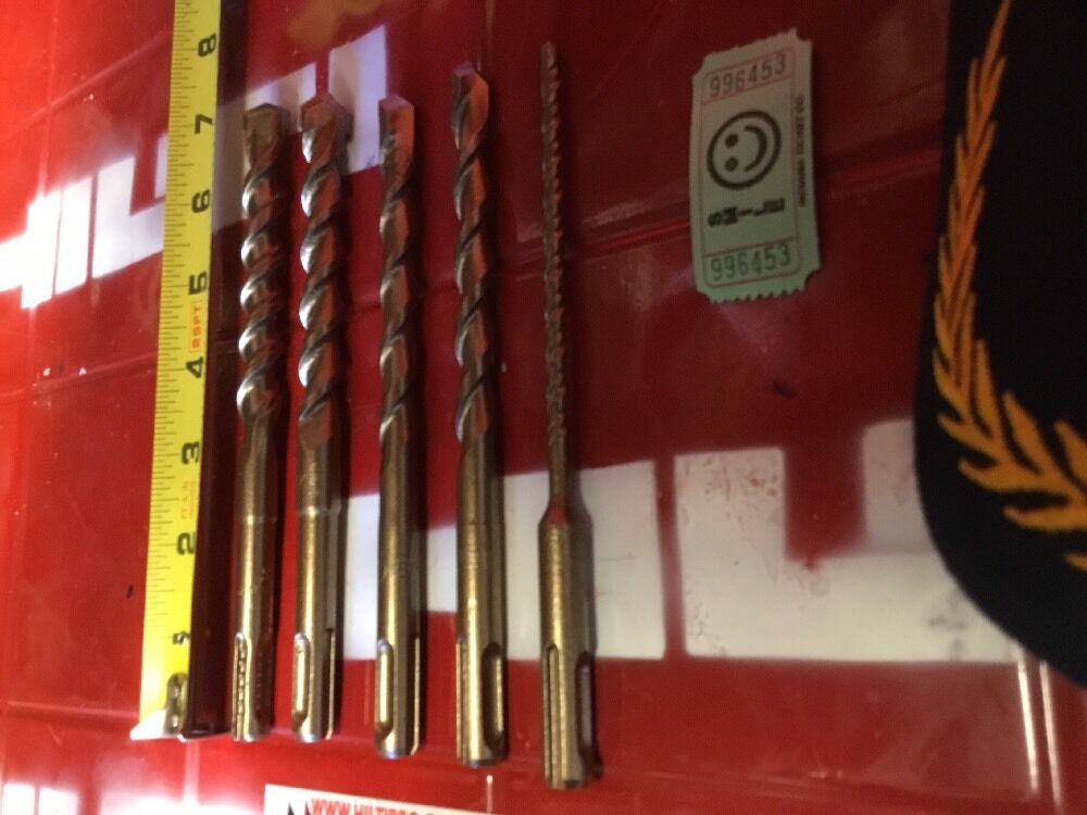 HILTI DRILL BIT 1/2", 3/8", 1/4" SDS PLUS, SET OF 5,