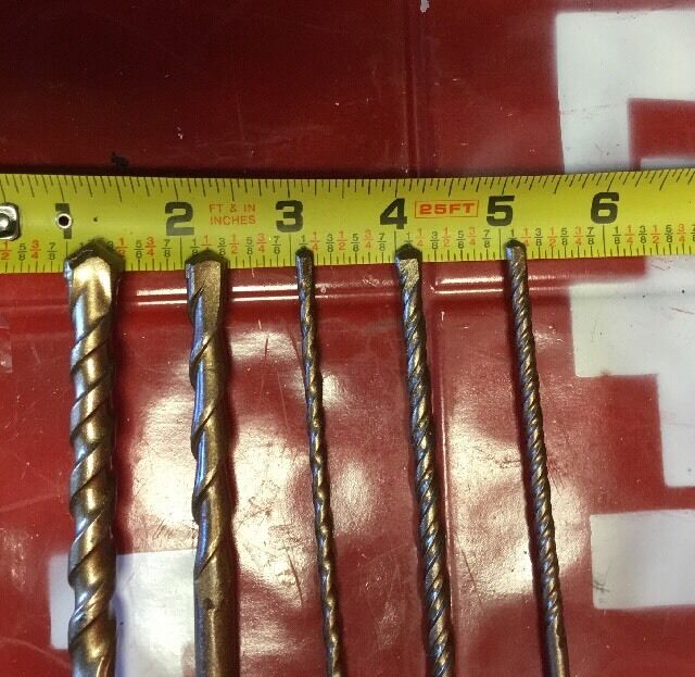 HILTI DRILL BIT 1/2", 1/4", 3/8" SDS PLUS, SET OF 5,