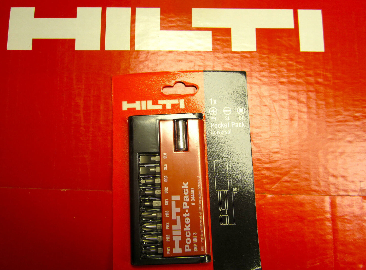 Hilti Insert Bit Pocket Pack Set of 9 Bits BRAND NEW , HAVY DUTY BITS ,