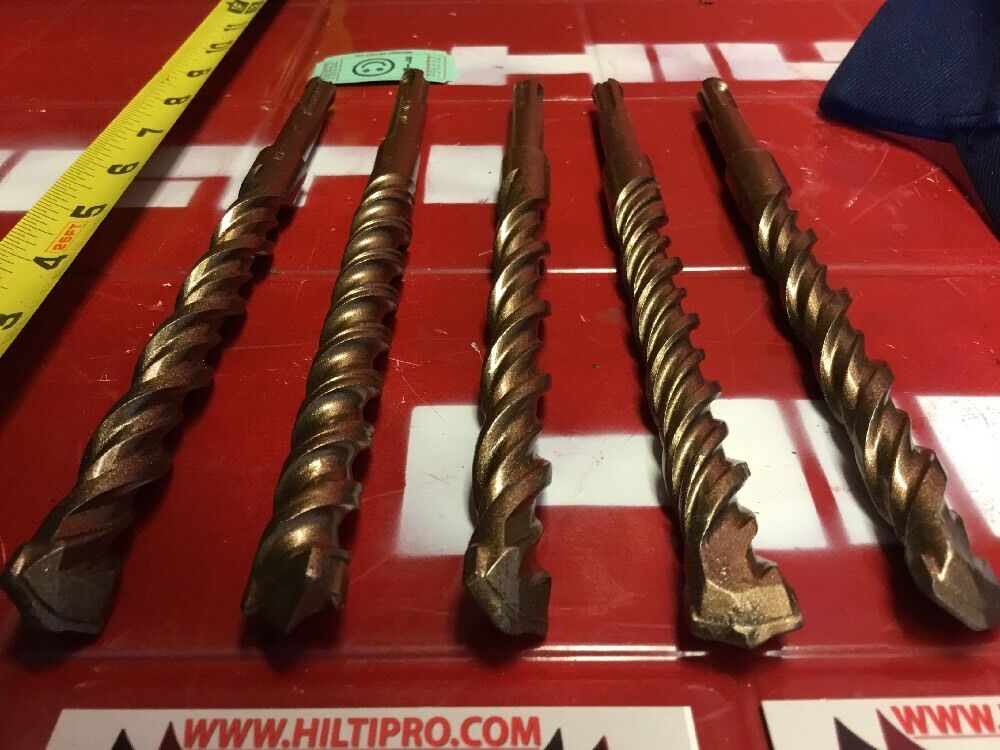 HILTI DRILL BIT 5/8" X 8" SDS PLUS SET OF 5,