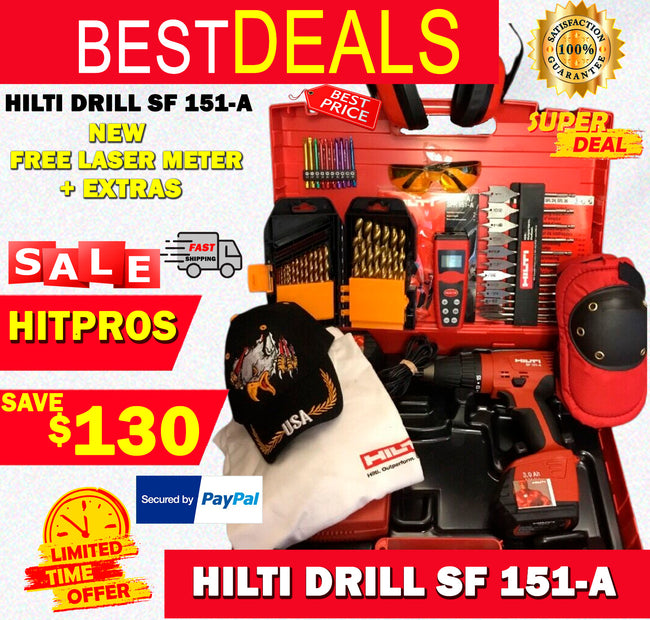 HILTI DRILL SF 151-A, NEW, FREE LASER METER