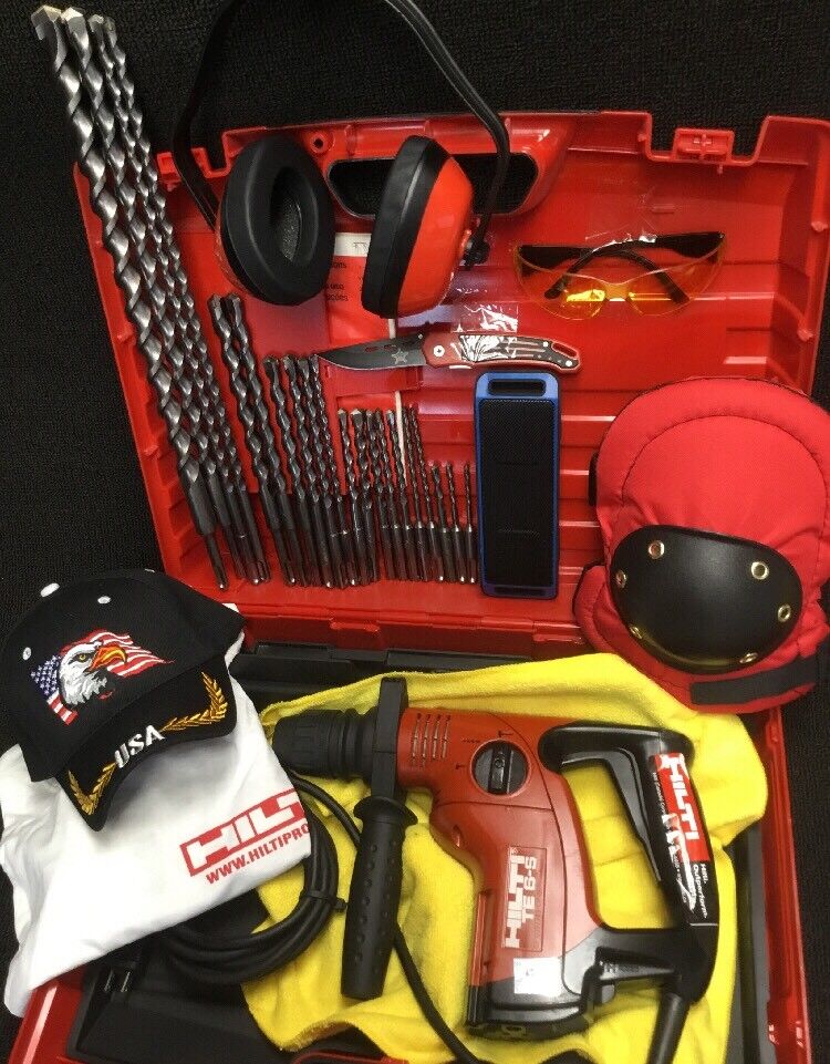 HILTI TE 6-S HAMMER DRILL, PREWONED, FREE SPEAKER, BITS, EXTRAS