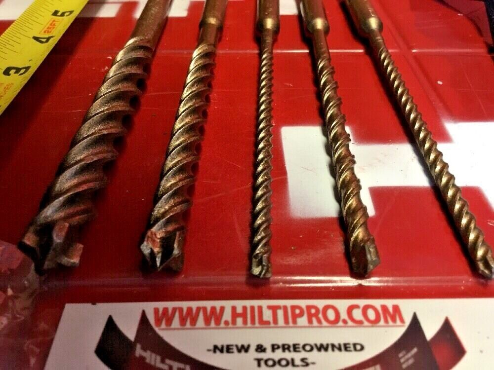 HILTI TE-CX 1/2", 3/8", 1/4", 3/16" SDS PLUS, SET OF 5, FREE HAT, FAST SHIPPING