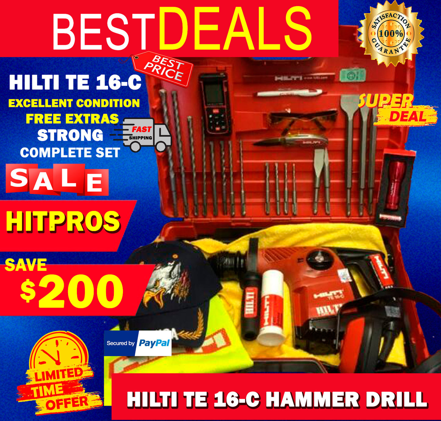 HILTI TE 16-C, EXCELLENT CONDITION, FREE EXTRAS, STRONG