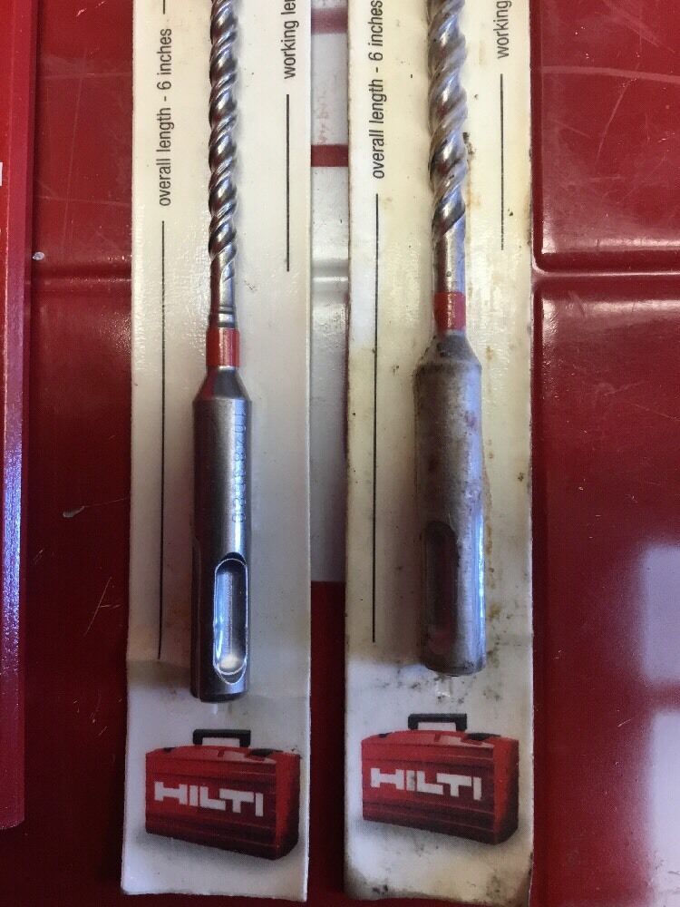 HILTI SDS PLUS 3/16", 1/4" X 6" TE-CX,SET OF 2, FREE EXTRAS