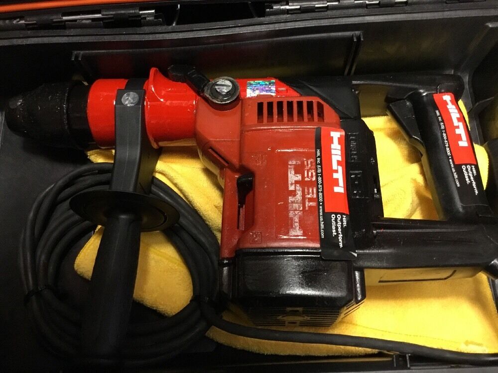 HILTI TE 55 HAMMER DRILL, PREOWNED, FREE THERMO, A LOT OF EXTRAS, FAST SHIP