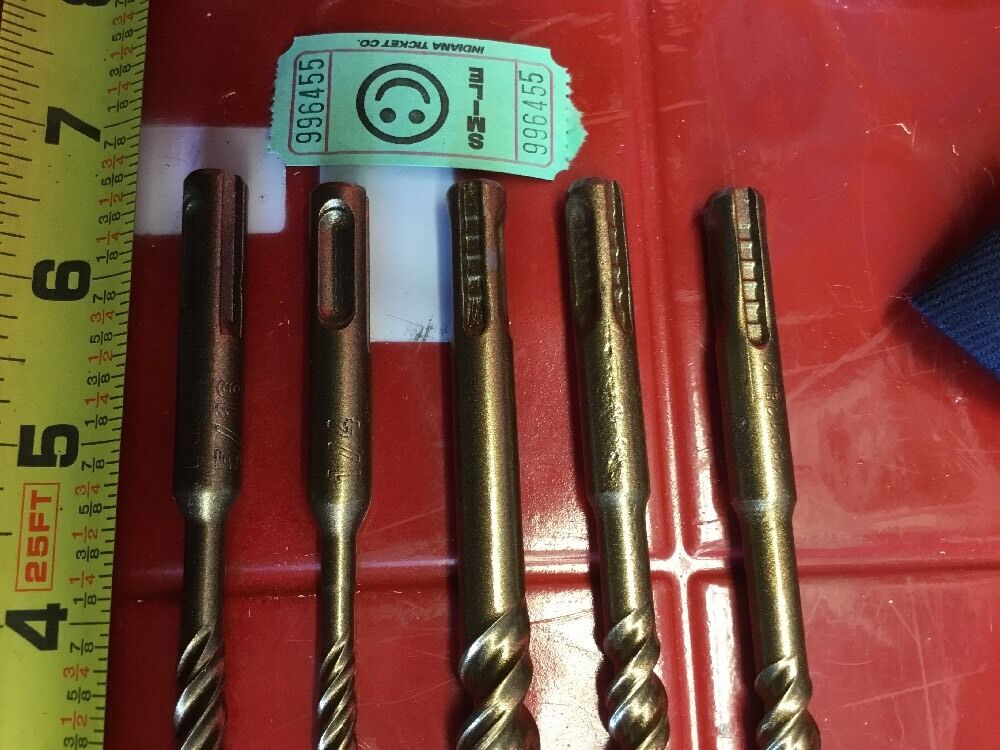 HILTI DRILL BIT 1/2", 3/8", 1/4" SDS PLUS, SET OF 5