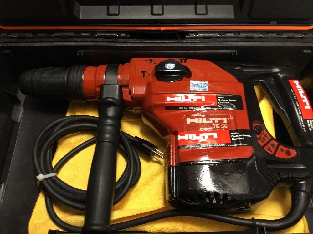 HILTI TE 56, PREOWNED, FREE LASER METER, EXTRA ITEMS, FAST SHIP