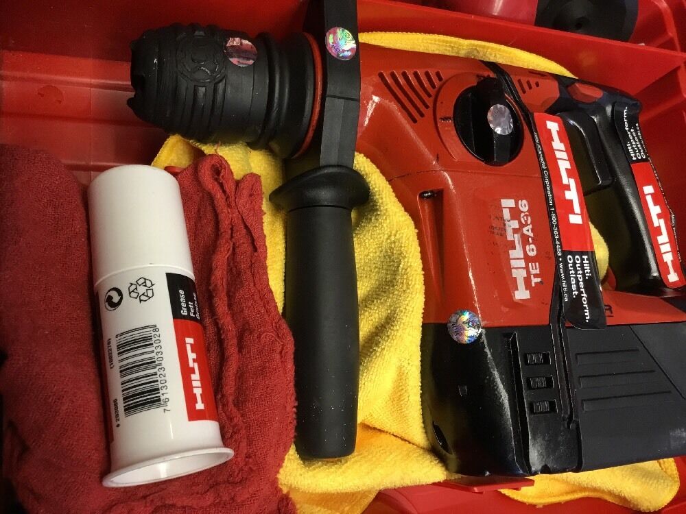 HILTI TE 6-A36 PREOWNED, FREE THERMO, BITS, LOT OF EXTRAS, FAST SHIP