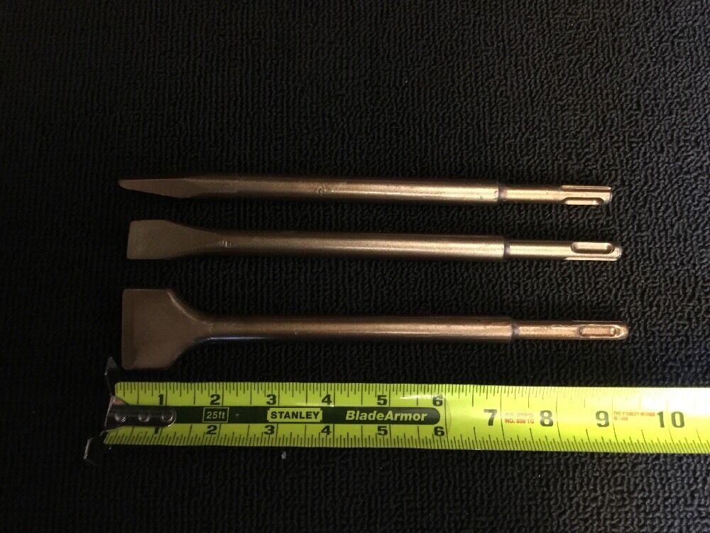 HILTI SDS PLUS SET OF 3 CHISELS PREOWNED, FREE HAT