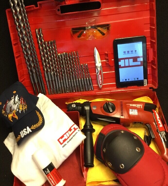 HILTI TE 2 DRILL, PREOWNED, FREE TABLET, BITS AND EXTRAS