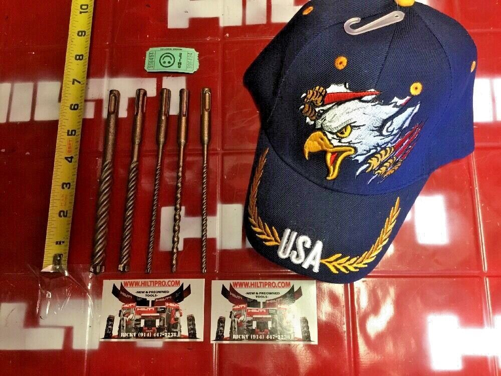 HILTI TE-CX 1/2", 3/8", 1/4", 3/16" SDS PLUS, SET OF 5, FREE HAT, FAST SHIPPING