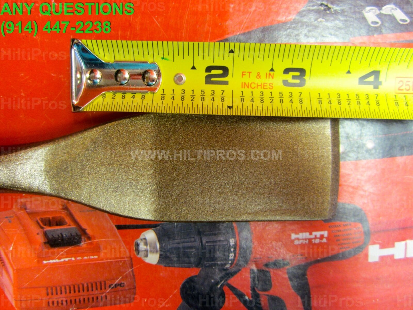 HILTI NARROW BENT FLAT CHISEL/SCRAPER TE-CP, 1-1/2" X 10"