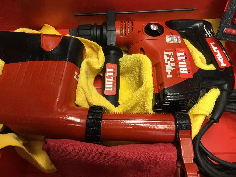 HILTI TE 6-S HAMMER DRILL, W/TE DRS DUST COLLECTOR, FREE EXTRAS