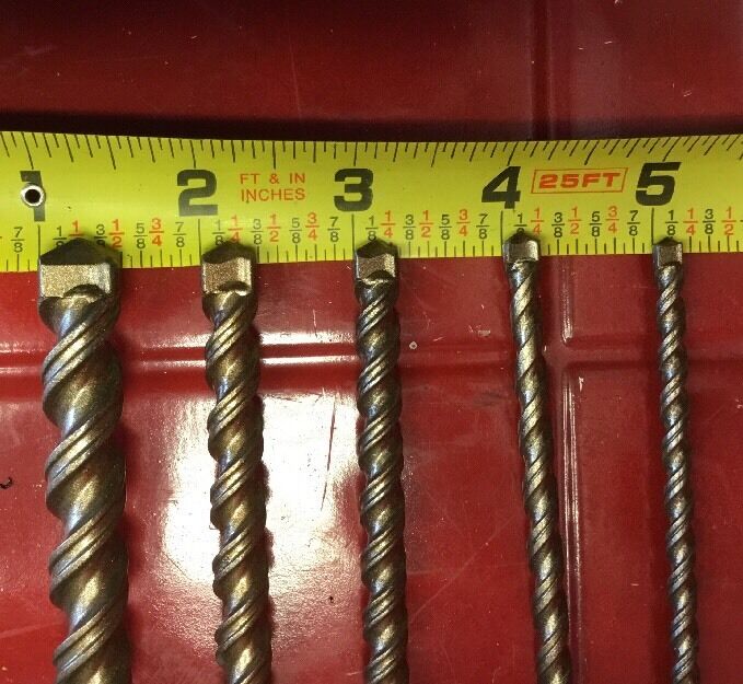 HILTI TE-CX 1/2", 1/4", 3/8", 3/16", 5/16" SDS PLUS, SET OF 5, HAT, FAST SHIP