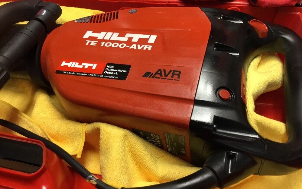 HILTI TE 1000 AVR HAMMER BREAKER, DISPLAY, FREE COFFEE MUG, CHISELS