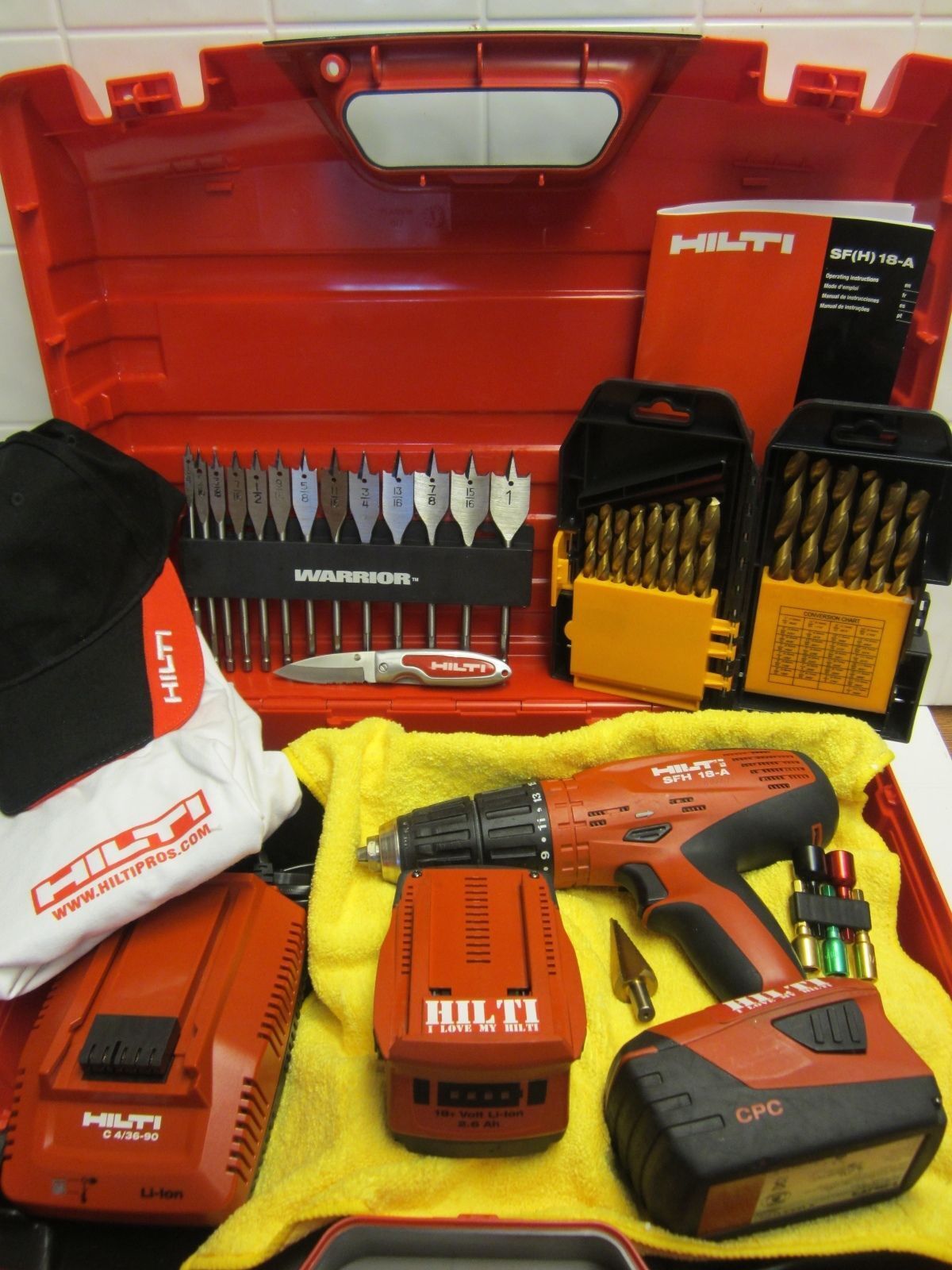 HILTI SFH 18-A DRILL SET WITH FREE EXTRAS, PREOWNED,ORIGINAL