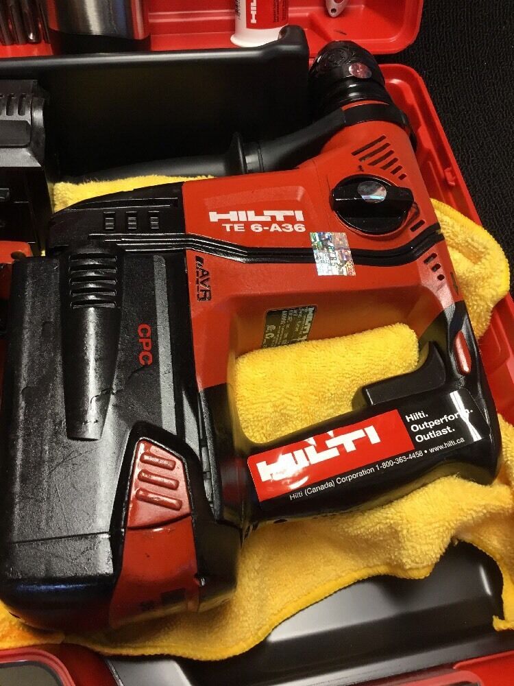 HILTI TE 6-A36 PREOWNED, DRS-6 DUST REMOVAL, FREE BITS AND EXTRAS, FAST SHIP