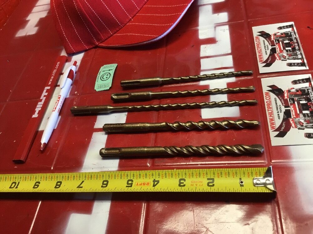 HILTI DRILL BIT 1/4", 3/8" SDS PLUS, SET OF 5