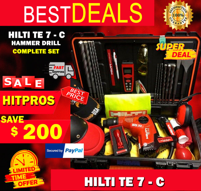 HILTI TE 7-C HAMMER DRILL, DURABLE, EXCELLENT CONDITION