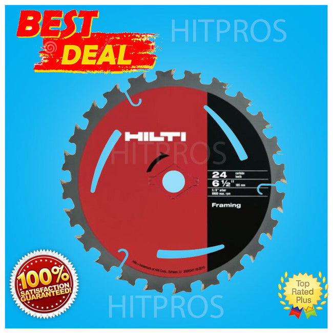 HILTI CIRCULAR SAW BLADE 6-1/2" - 24T , 10 PCS, NEW