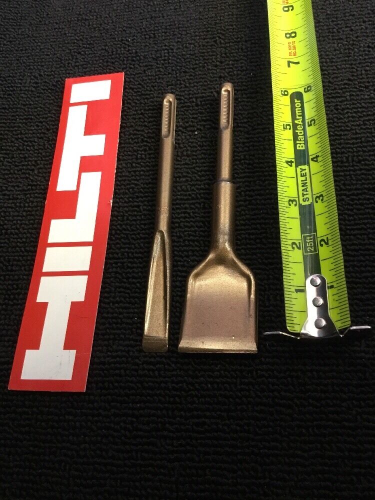 HILTI SDS PLUS CHISEL FLAT 1-1/2" X 6-3/4" AND 1/2" X 6-3/4" PREOWNED