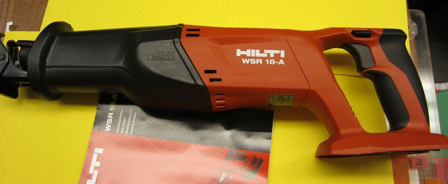 HILTI WSR 18-A Reciprocating Saw (Bare Tool), MODEL, Brand New, FAST SHIP