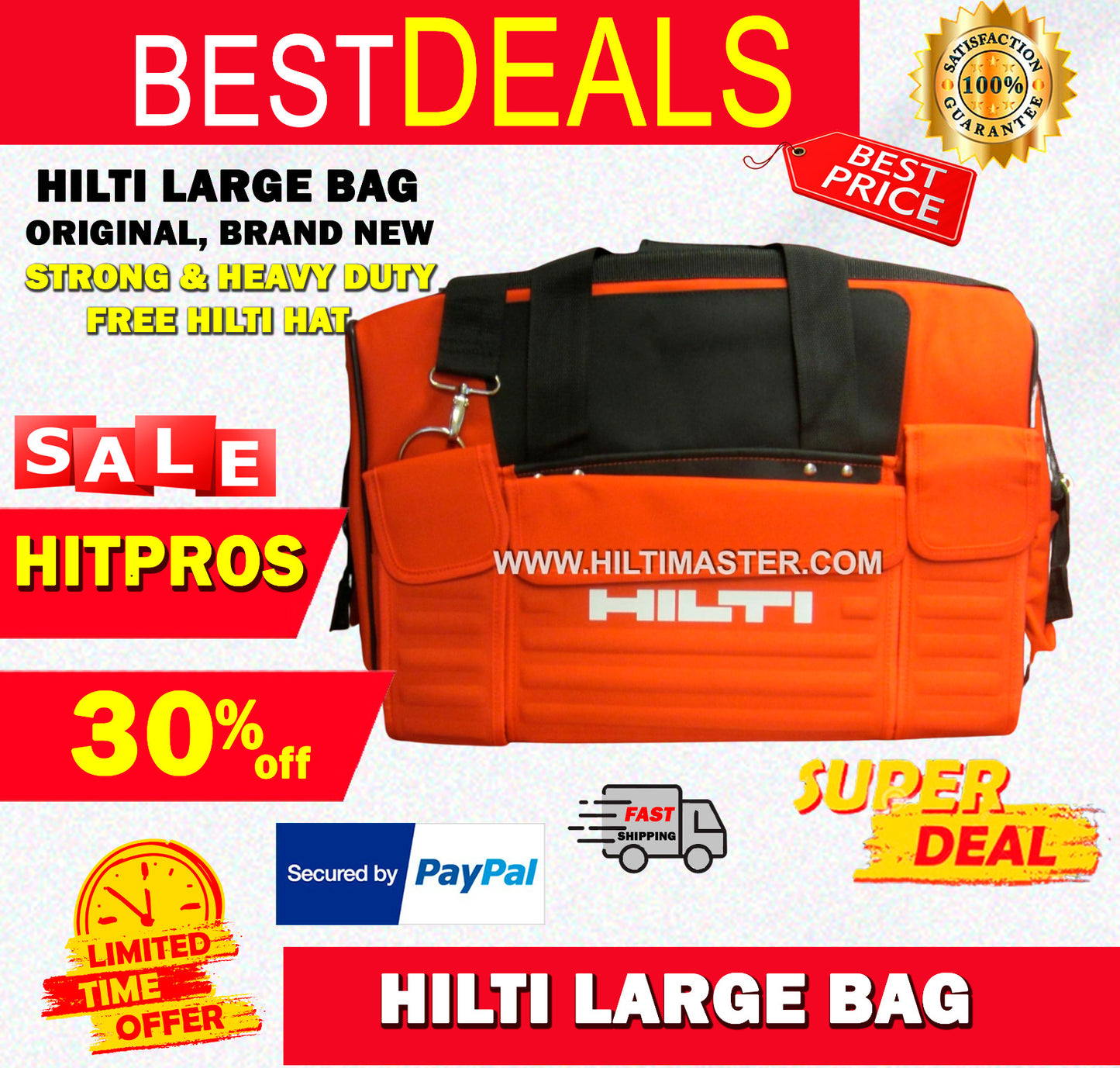 HILTI LARGE BAG, ORIGINAL, BRAND NEW, STRONG, HEAVY DUTY